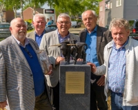 Jaap Hartmann (l) und die Organisatoren Bertie Bussink, Bernd Brennemann, Johannes Hoven und Freek Diersen