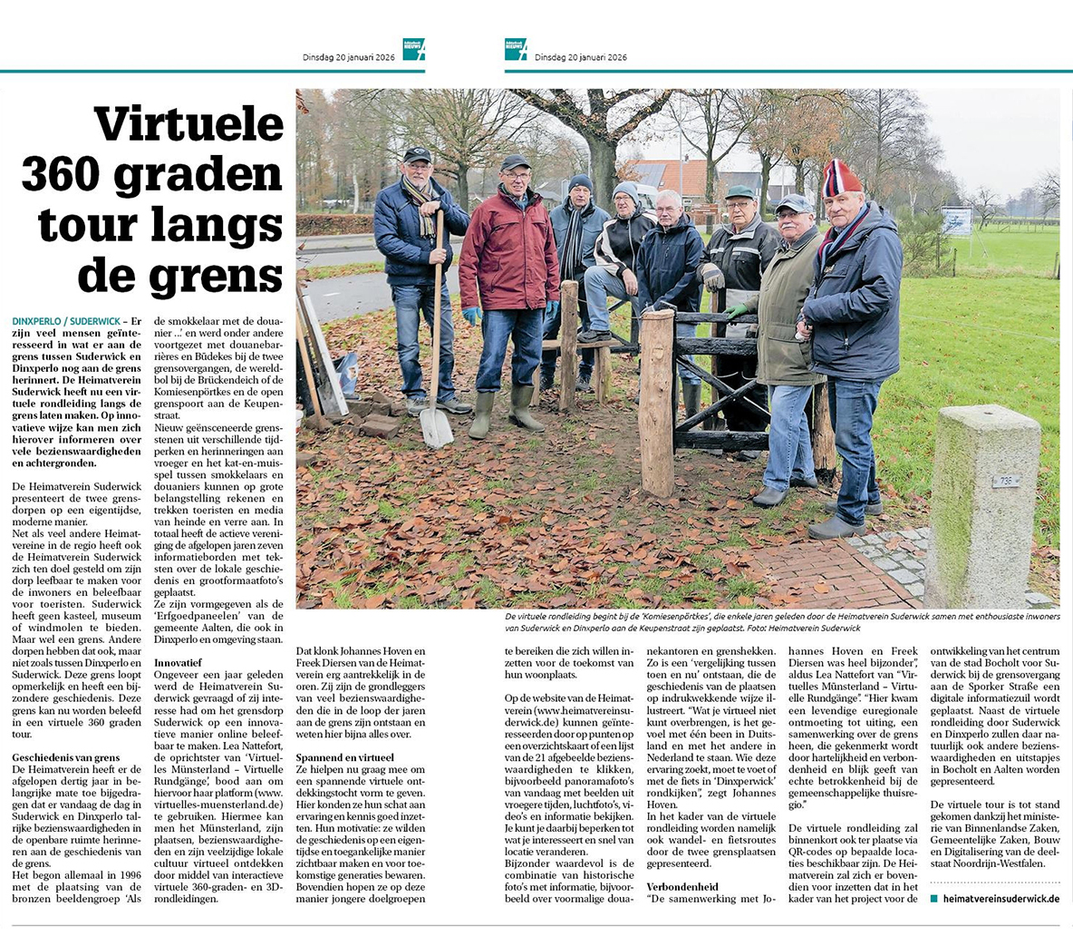 Virtuele 360 graden tour langs de grens - De Band