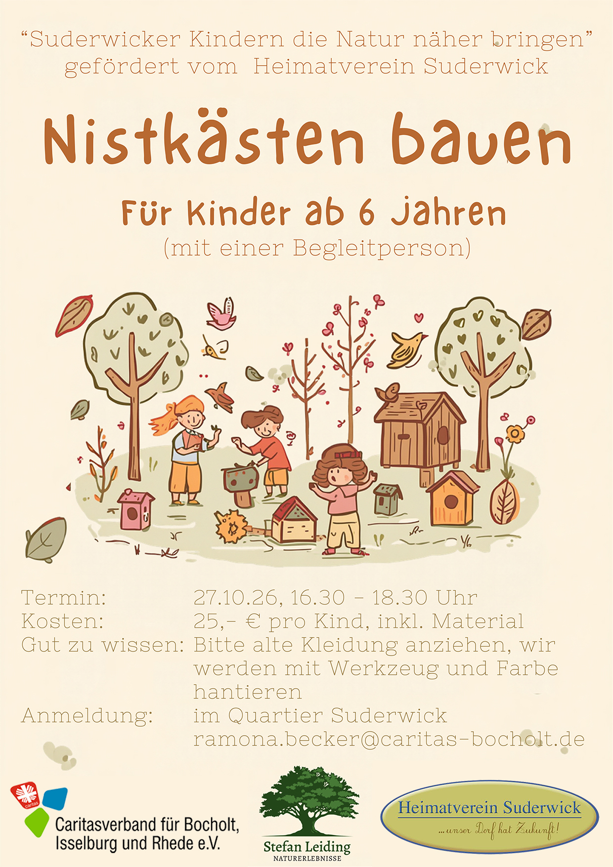 Einladung Nistkästen bauen Einladung Nistkästen bauen